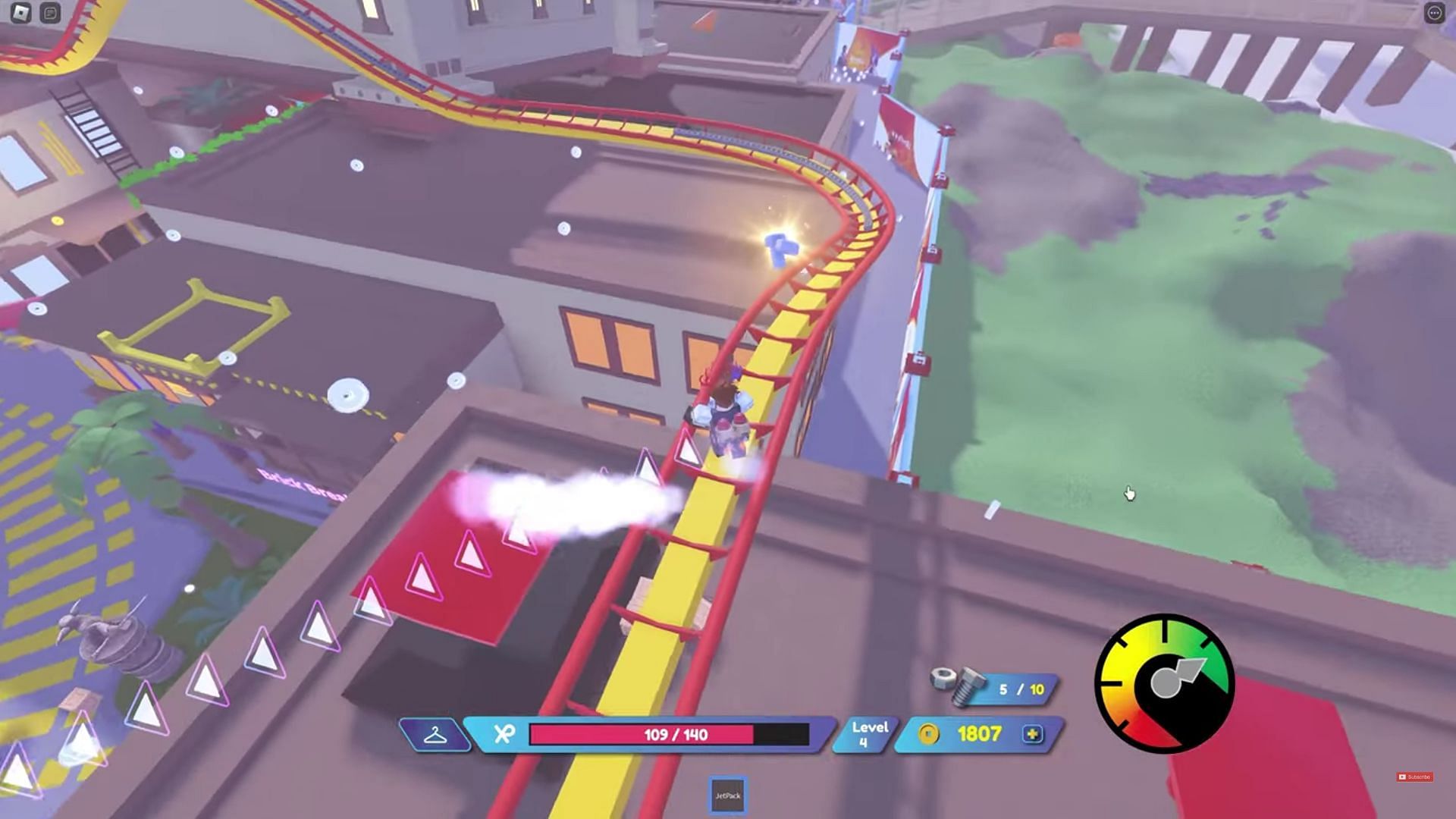 Sixth bolt on the track (Image via Conor3D/YouTube)