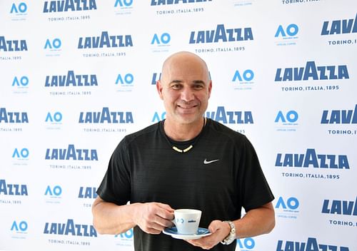 Andre Agassi at the 2018 Australian Open