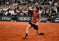 Stefanos Tsitsipas in action at the French Open