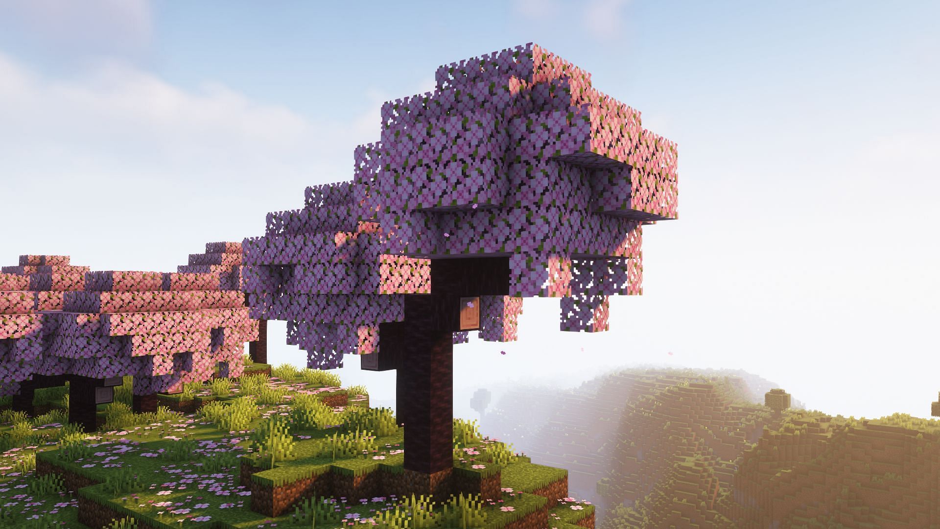 A cherry tree (Image via Mojang)