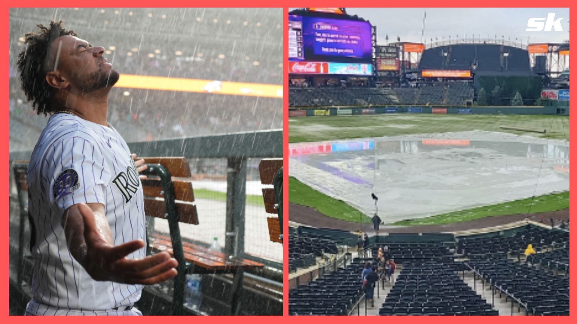 Watch: Coors Field battered by heavy hail storm during Rockies vs Dodgers,  game delayed
