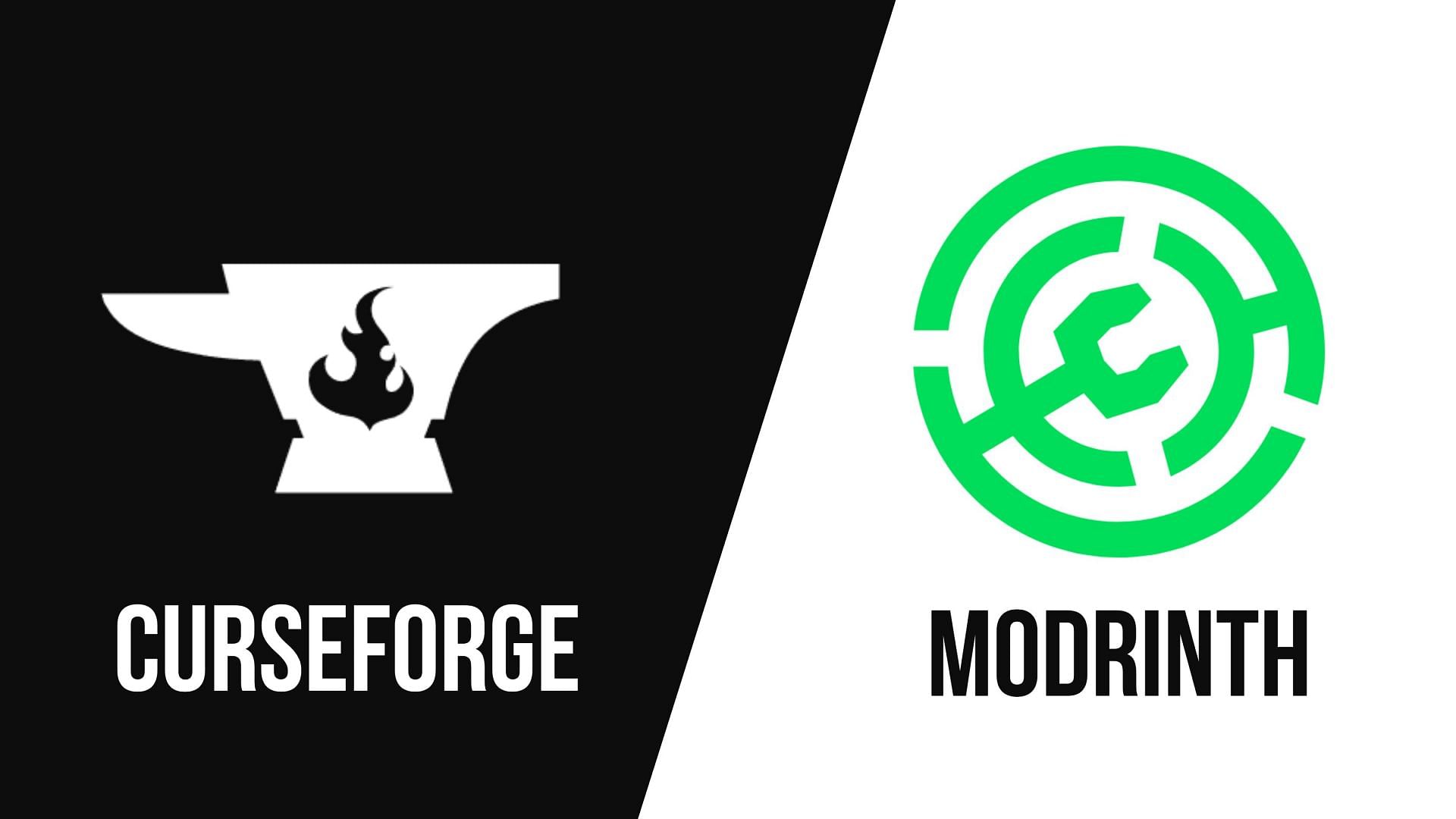 Modrinth vs Curseforge: Which is better for Minecraft mods? (Image via curseforge.com and modrinth.com)