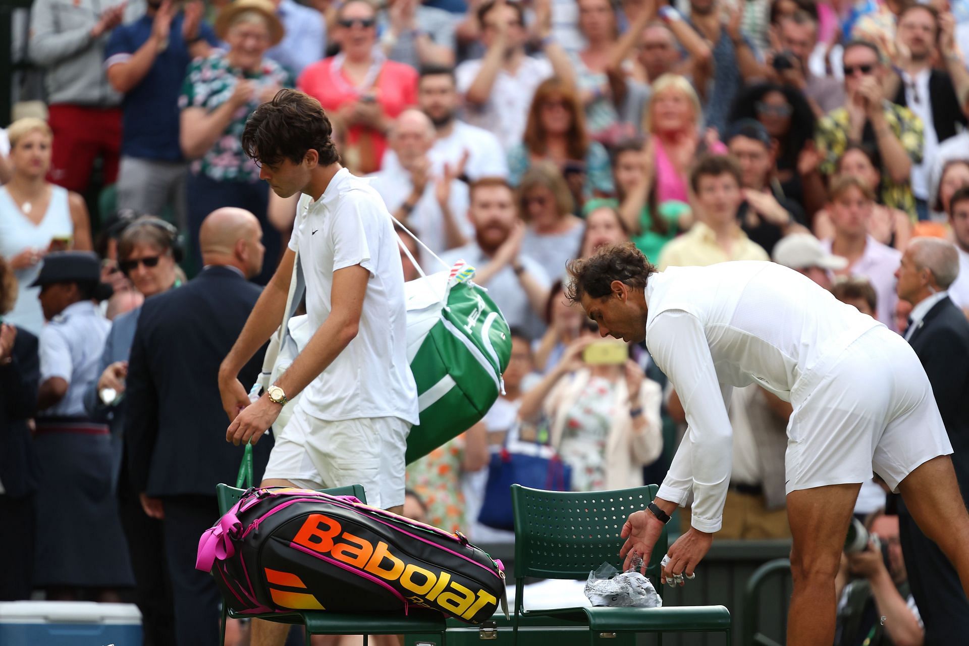 Taylor Fritz and Rafael Nadal at Wimbledon 2022