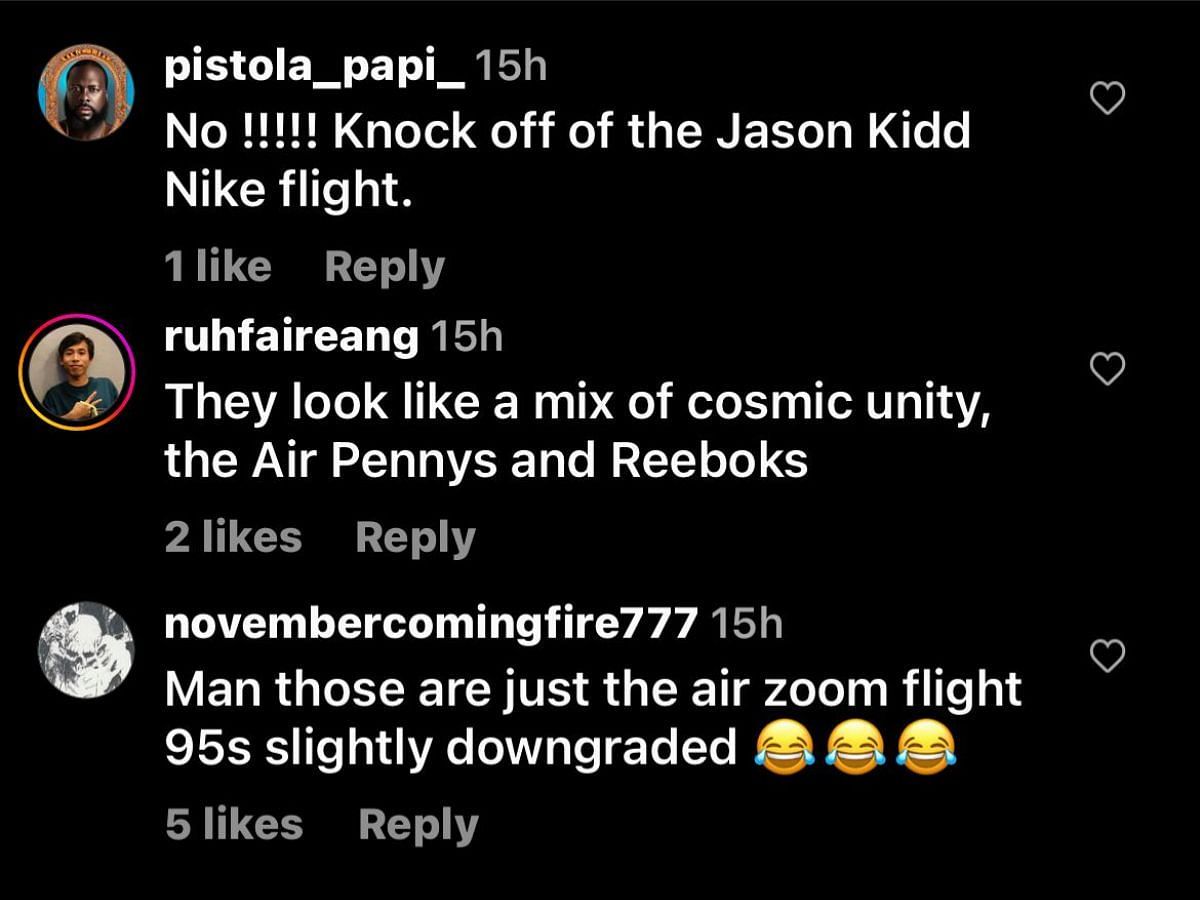 Fans liken the Drake x Nike Nocta Glide sneakers to Jason Kidd's