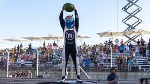 WATCH: Ross Chastain smashes a watermelon from above his car after winning the Nashville Cup Series race