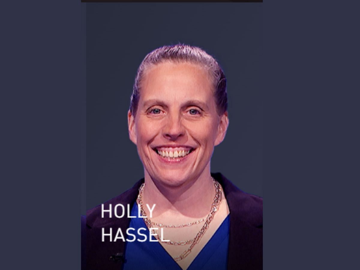 Holly Hassel: Tonight&#039;s winner (Image via jeopardy.com)