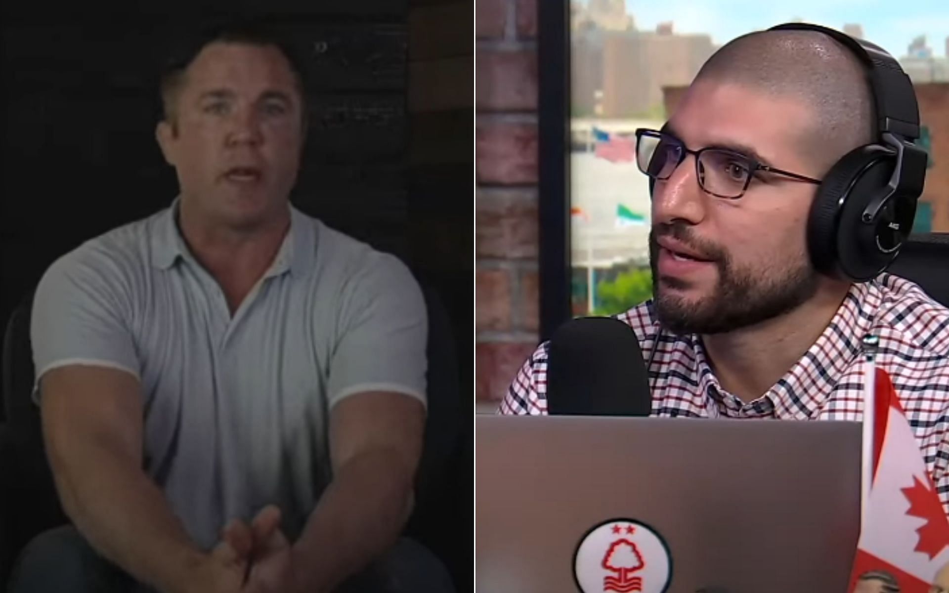 Chael Sonnen [Left], and Ariel Helwani [Right] [Photo credit: MMAFightingonSBN - YouTube]