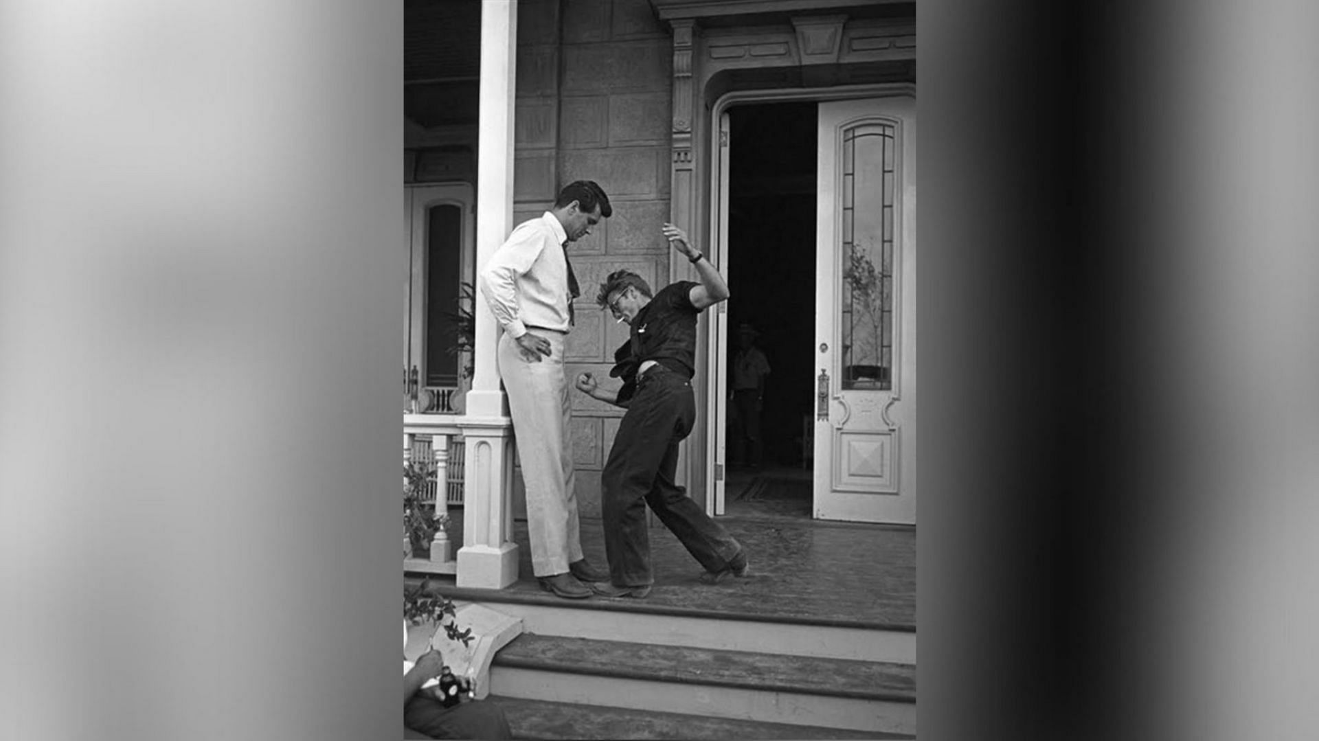 Rock Hudson and James Dean in Giants (Image via Warner Bros.)