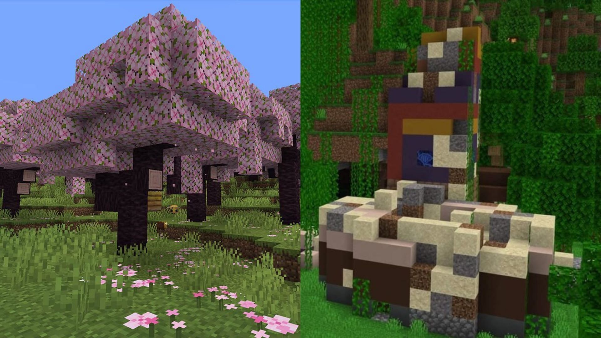 How to find cherry blossoms and trail ruins (Image via Mojang)