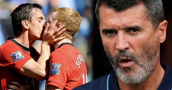 "He was trying to make her jealous" - Roy Keane jokes that Gary Neville kissed Paul Scholes because of tough times with his girlfriend