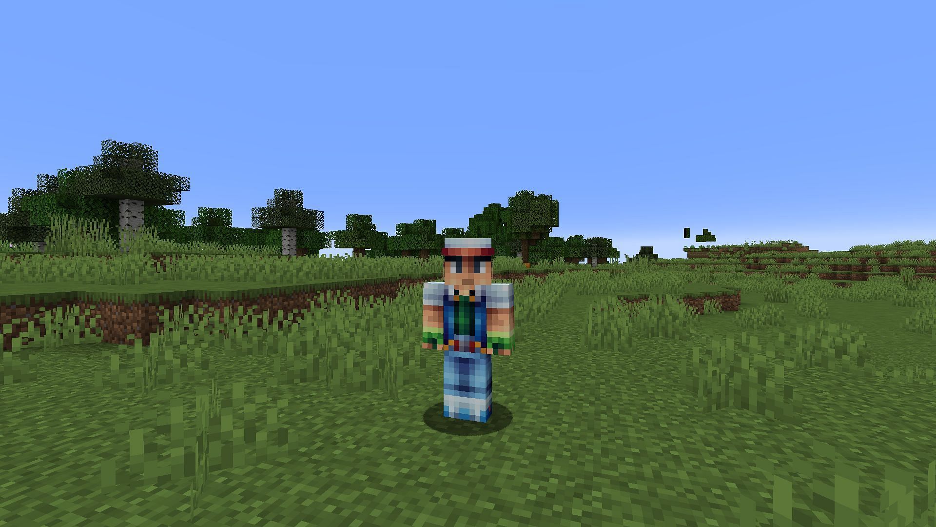 Take on the mantle of the Pokemon Master himself with this skin (Image via Mojang)