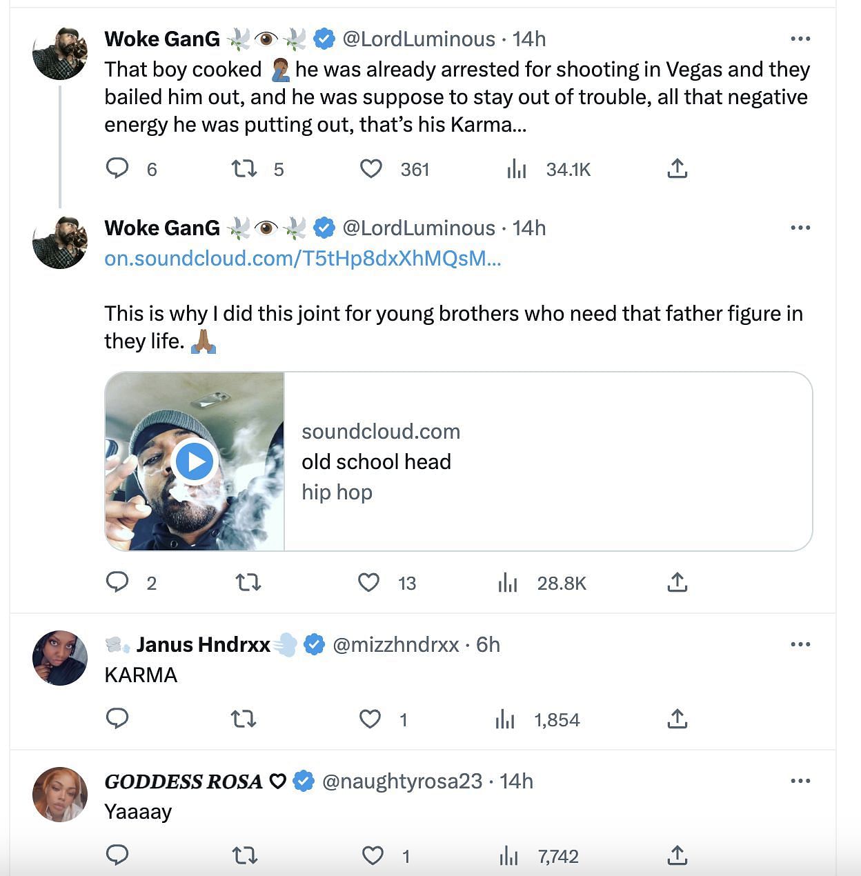 Social media users react to the news of Chrisean Rock's baby daddy getting arrested in Las Vegas. (Image via Twitter)