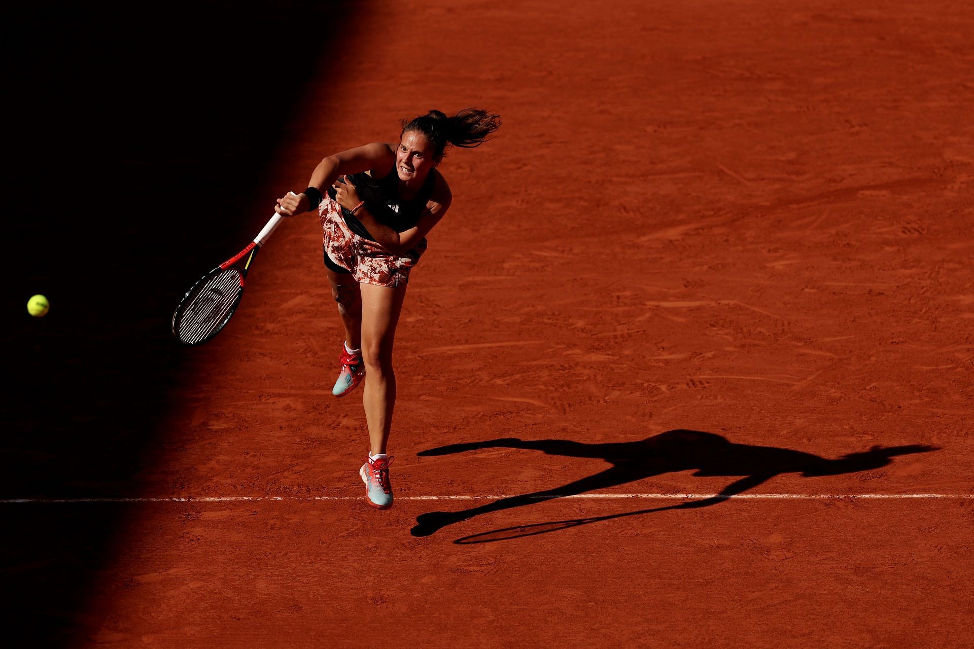 Daria Kasatkina in action at the French Open