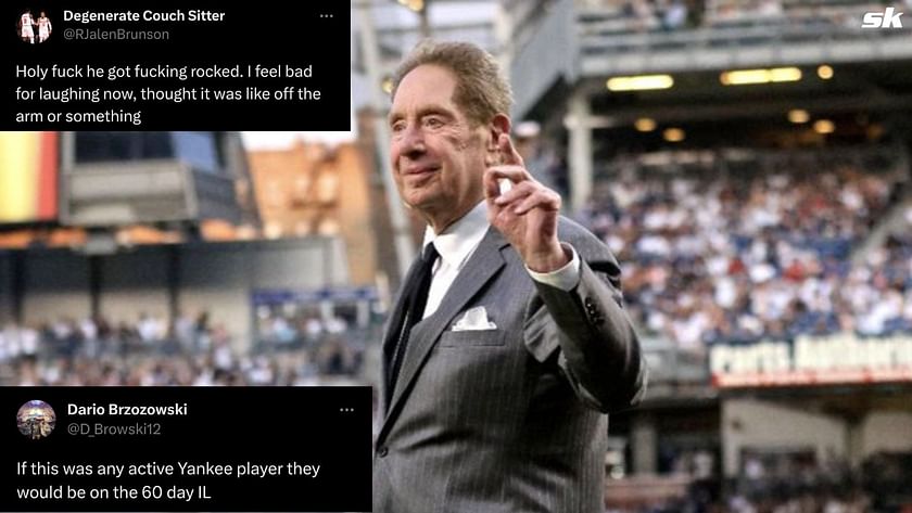 VIDEO] New York Yankees Announcer John Sterling Hit By Foul Ball