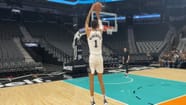 Watch Victor Wembanyama s First Shootaround In A San Antonio Spurs Jersey