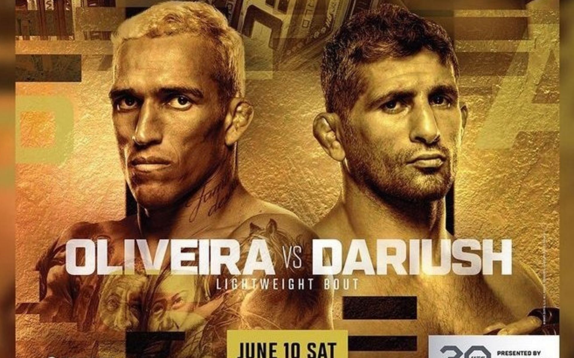 UFC 289: Charles Oliveira (left), Beneil Dariush (right) [Image courtesy of @ufc on Twitter]