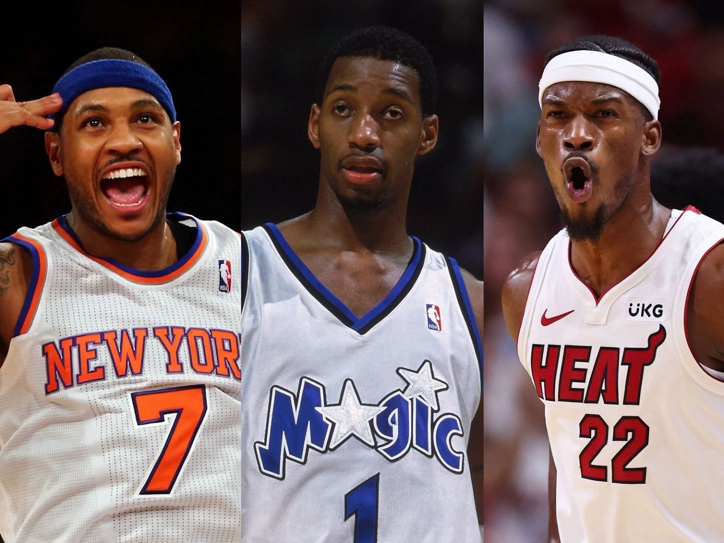 Carmelo Anthony, Tracy McGrady and Jimmy Butler