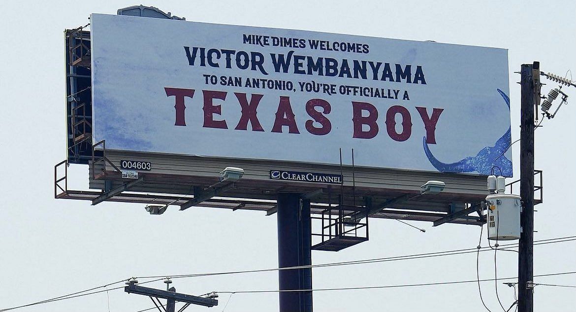 Victor Wembanyama is welcomed to San Antonio, Texas ahead of next week