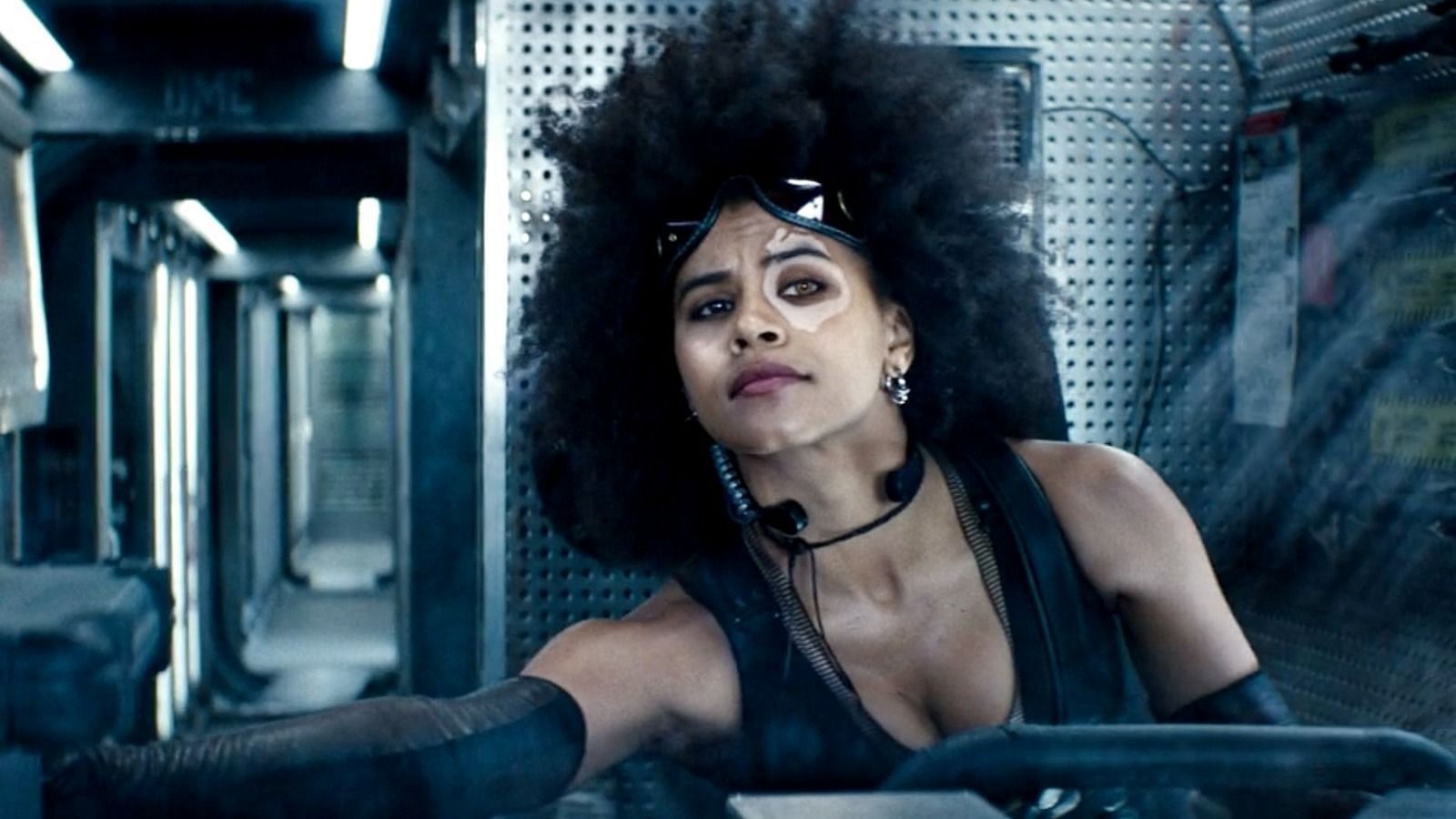 Zazie Beetz as Domino in Deadpool 2 (Image via 20th Century Studios)