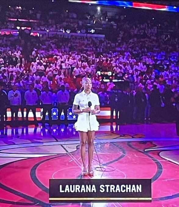 Who is Laurana Strachan? Sang national anthem in Game 4 of NBA