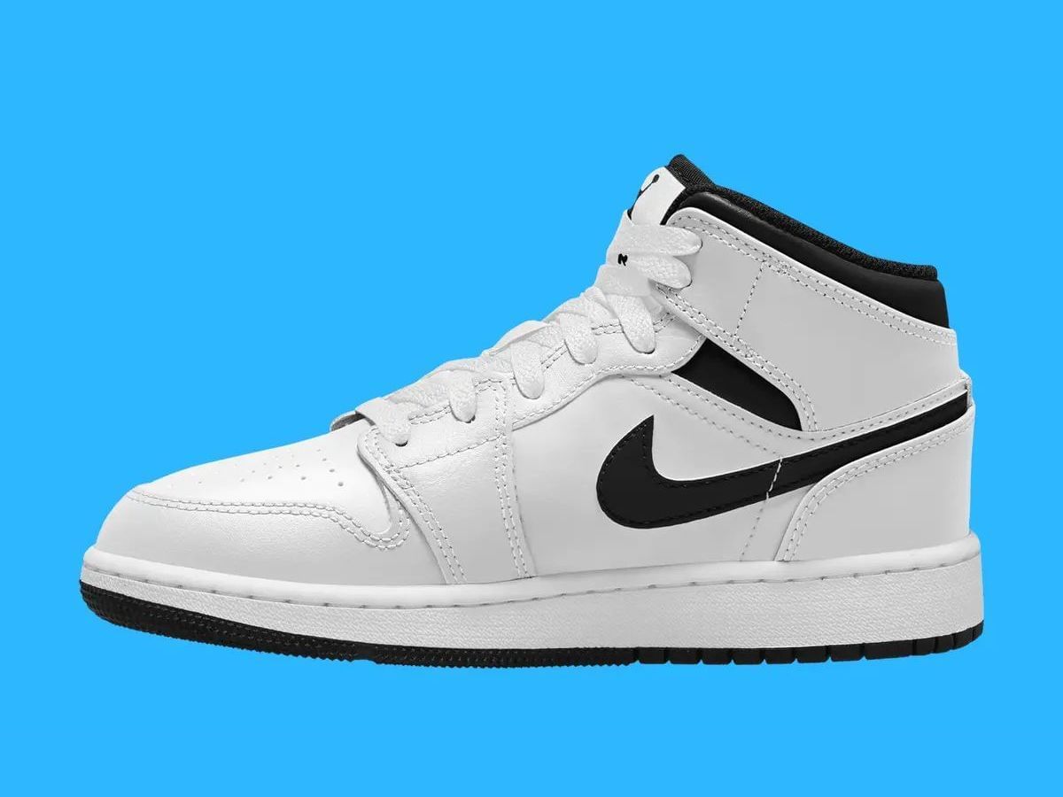 jordan 1 mid black and white stockx