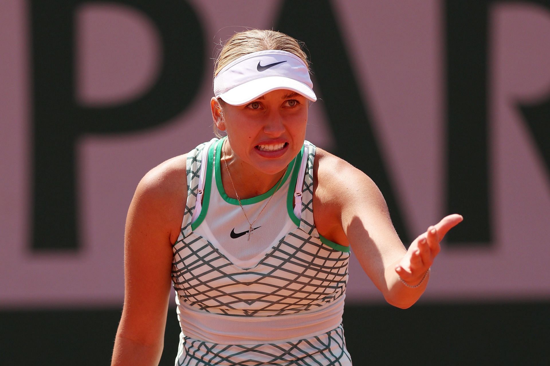 Anastasia Potapova at the 2023 French Open.