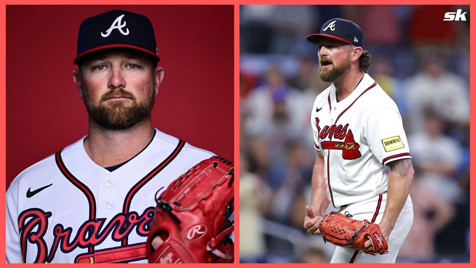 Kirby Yates relief pitcher for the Atlanta Braves pitching against the Minnesota Twins.