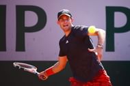 Dominic Thiem in action
