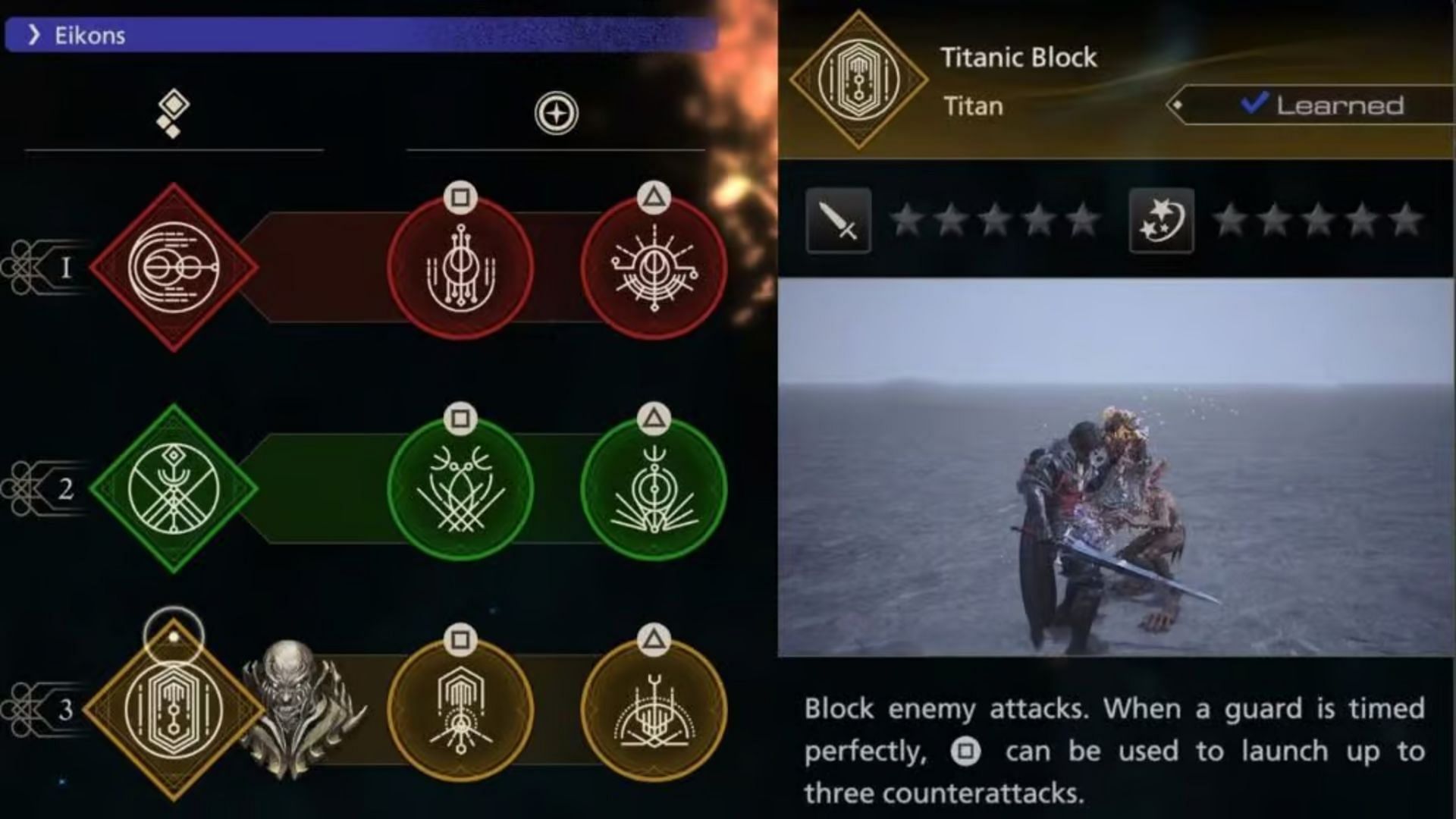 Titanic Block in Final Fantasy 16 (Image via Square Enix)