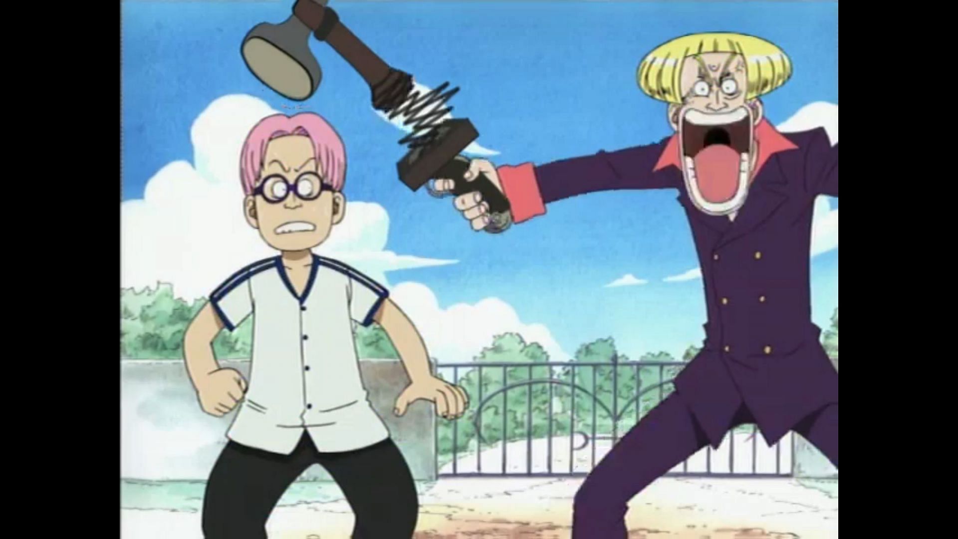 Helmeppo takes Coby hostage (Image via 4Kids version)