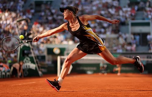 Elina Svitolina in action at the French Open