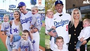 Freddie Freeman's wife Chelsea beams with pride as their eldest dominates youth baseball