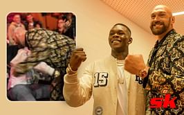 WATCH: Israel Adesanya pushes Tyson Fury for MMA move during backstage shenanigans in Melbourne