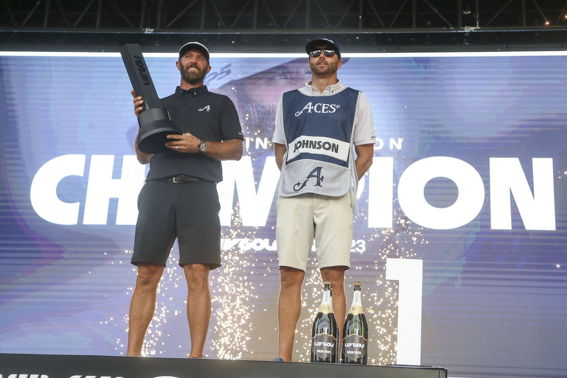 Dustin Johnson at the LIV Golf Invitational - Tulsa - Day Three (via Getty Images)