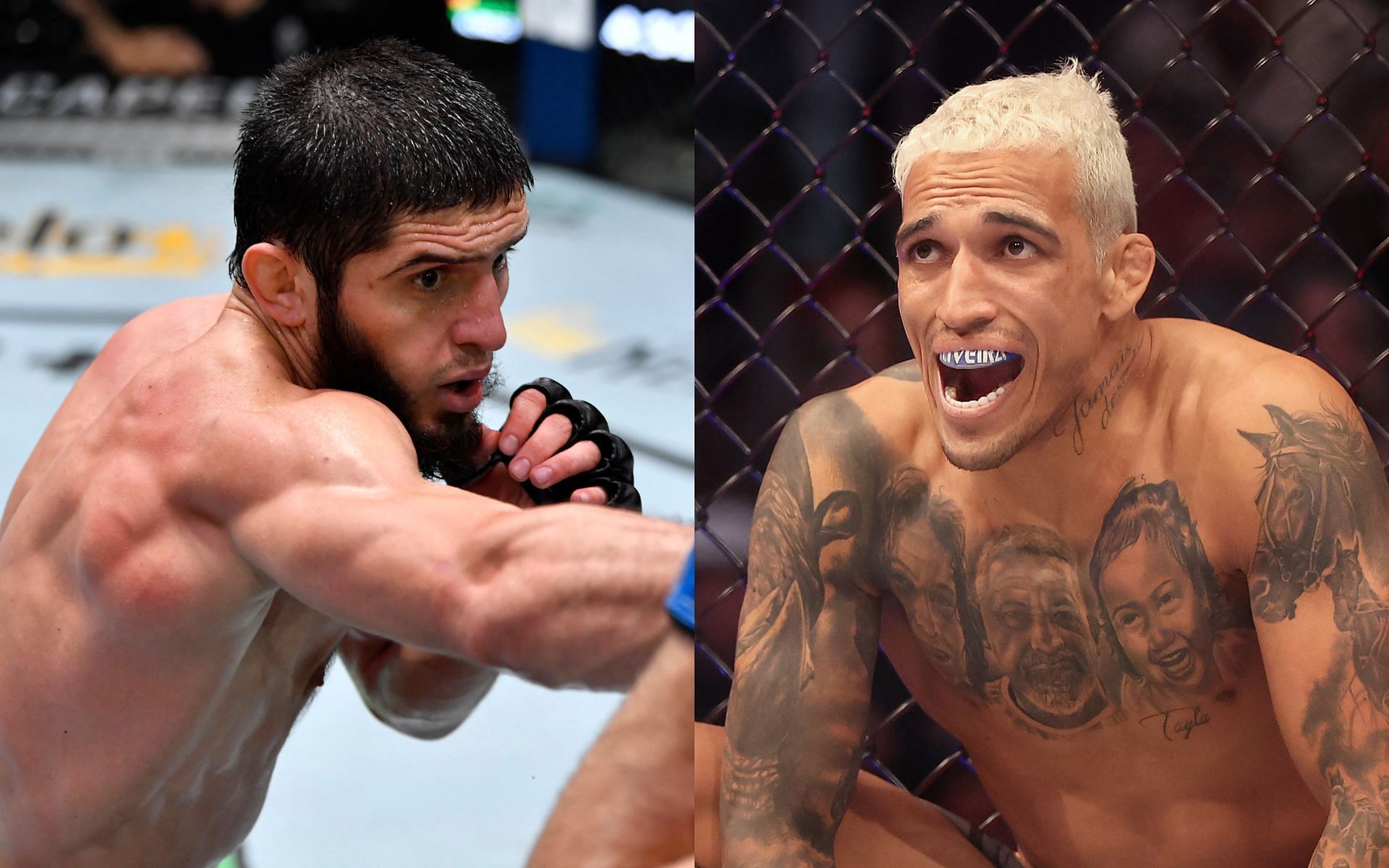 Islam Makhachev (Left) and Charles Oliveira (Right)