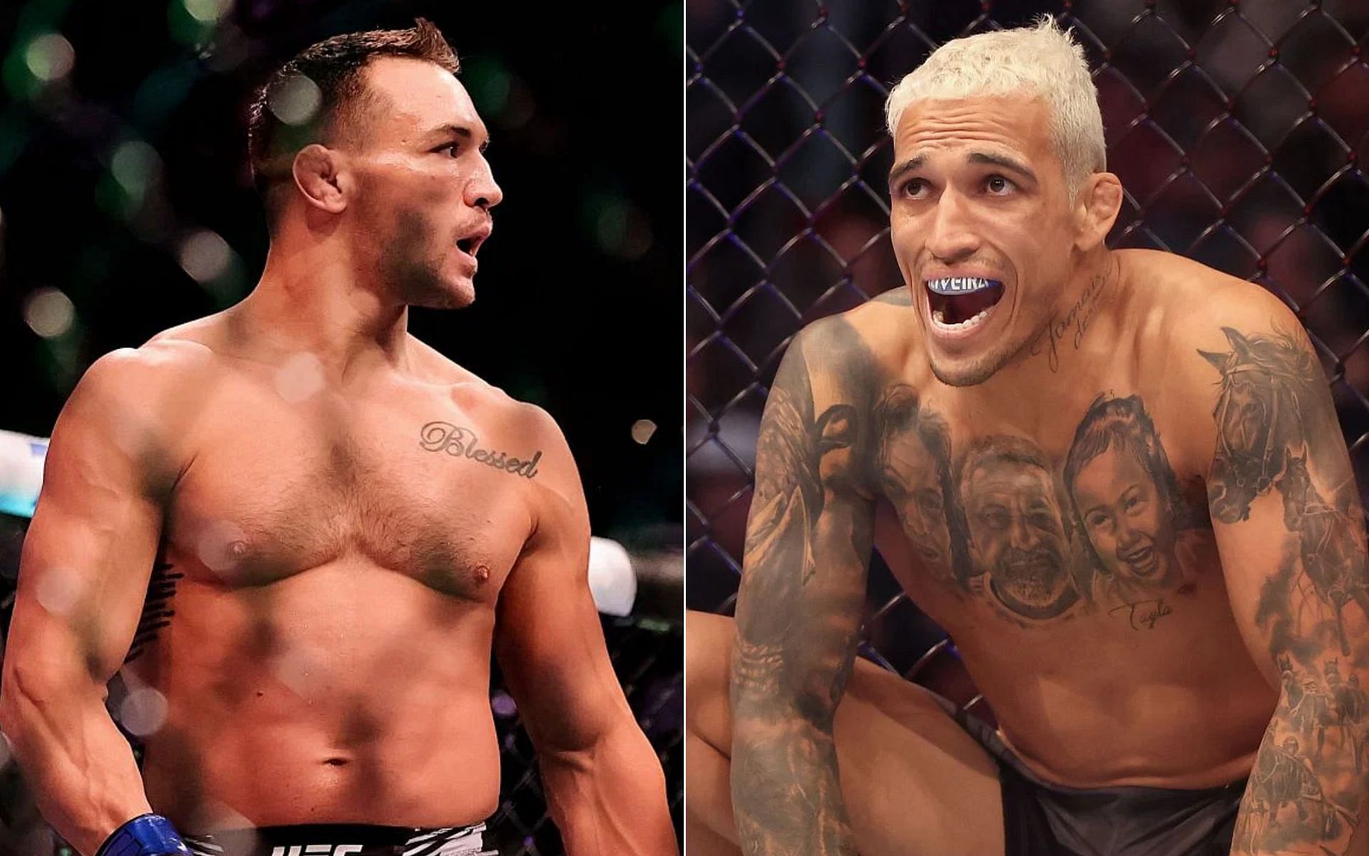 Michael Chandler [Left], and Charles Oliveira [Right]