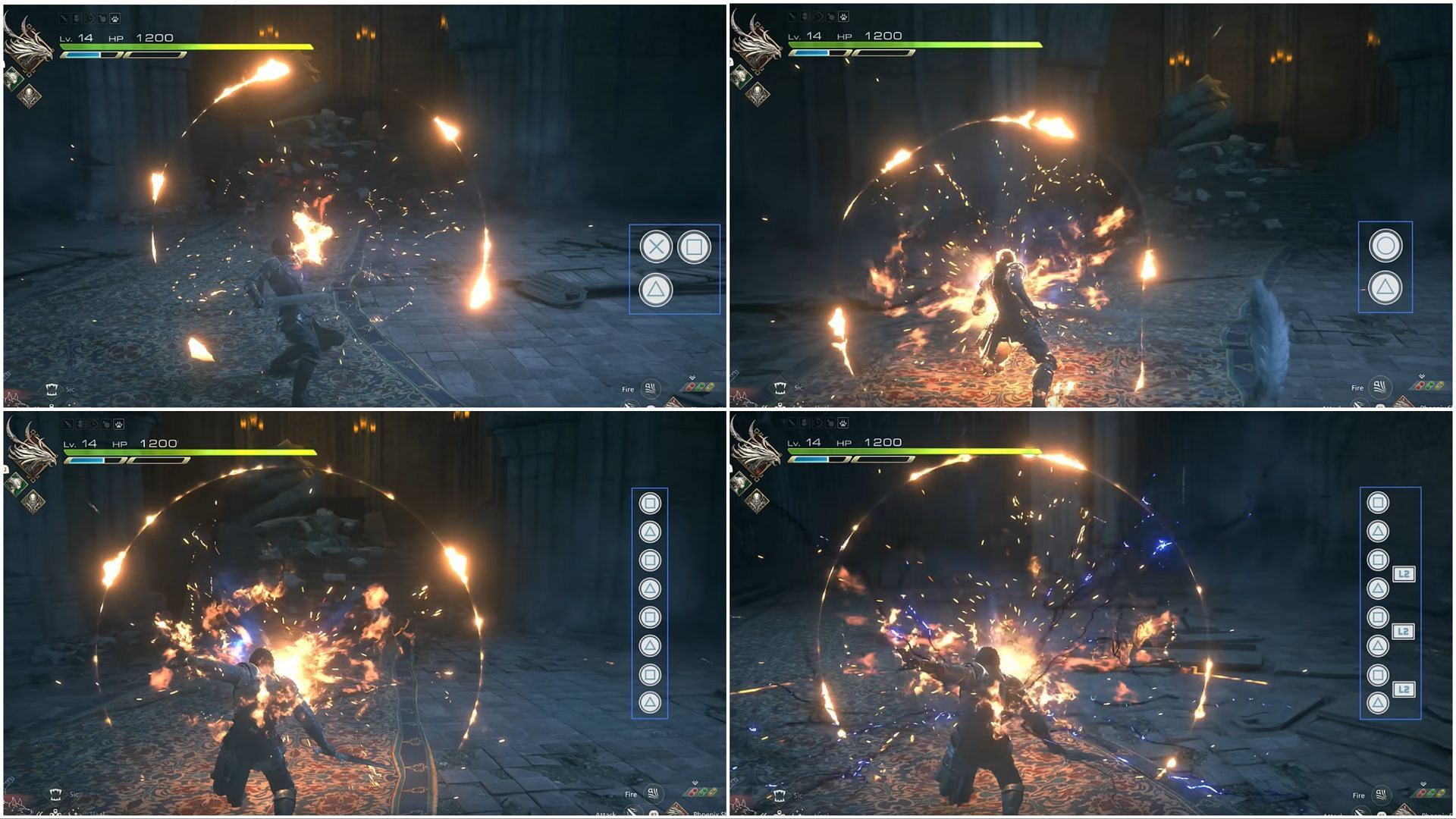 Combinations of Magic Burst attacks (Image via Square Enix)