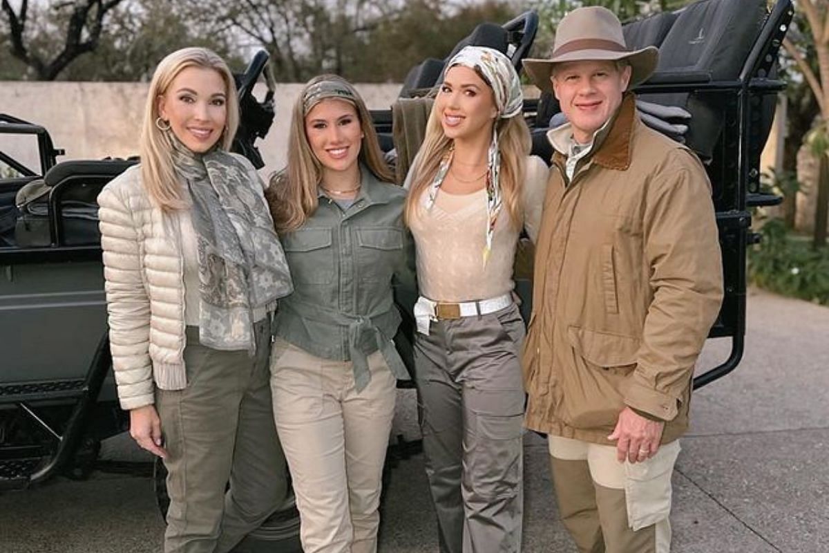 Gracie Hunt with her family in South Africa