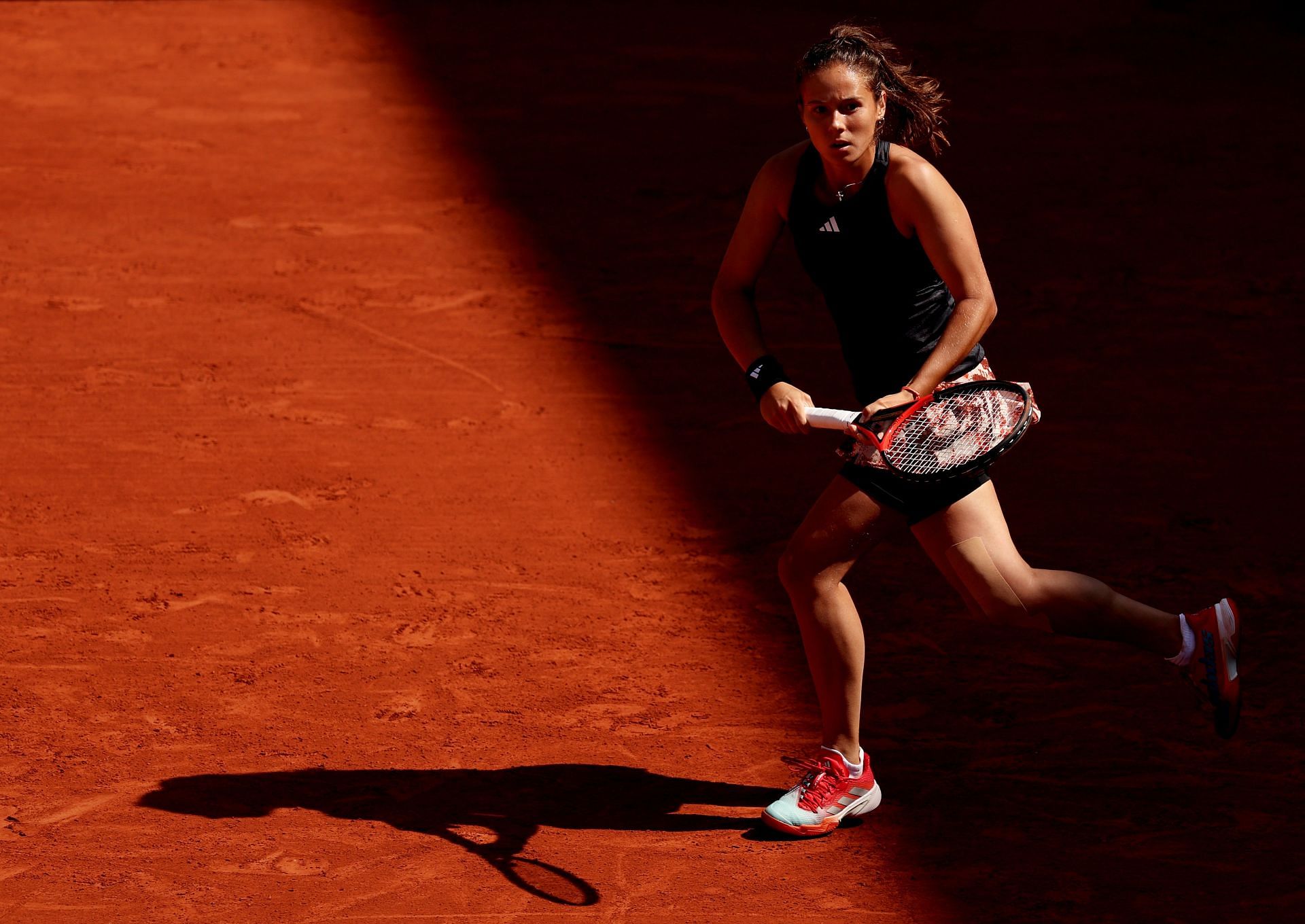 Daria Kasatkina in action at French Open