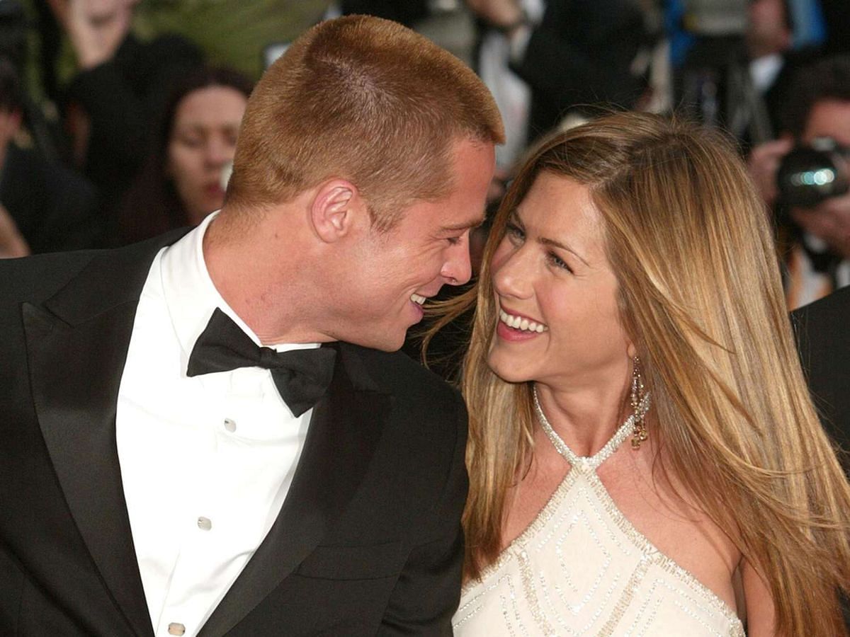 Brad Pitt and Jennifer Aniston during their relationship (Image via Getty)