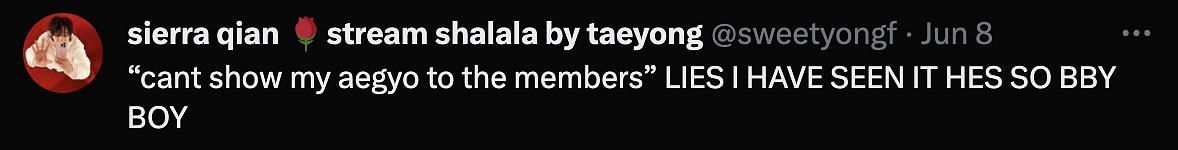 Quote Reply to @taeyewon (Image via Twitter)