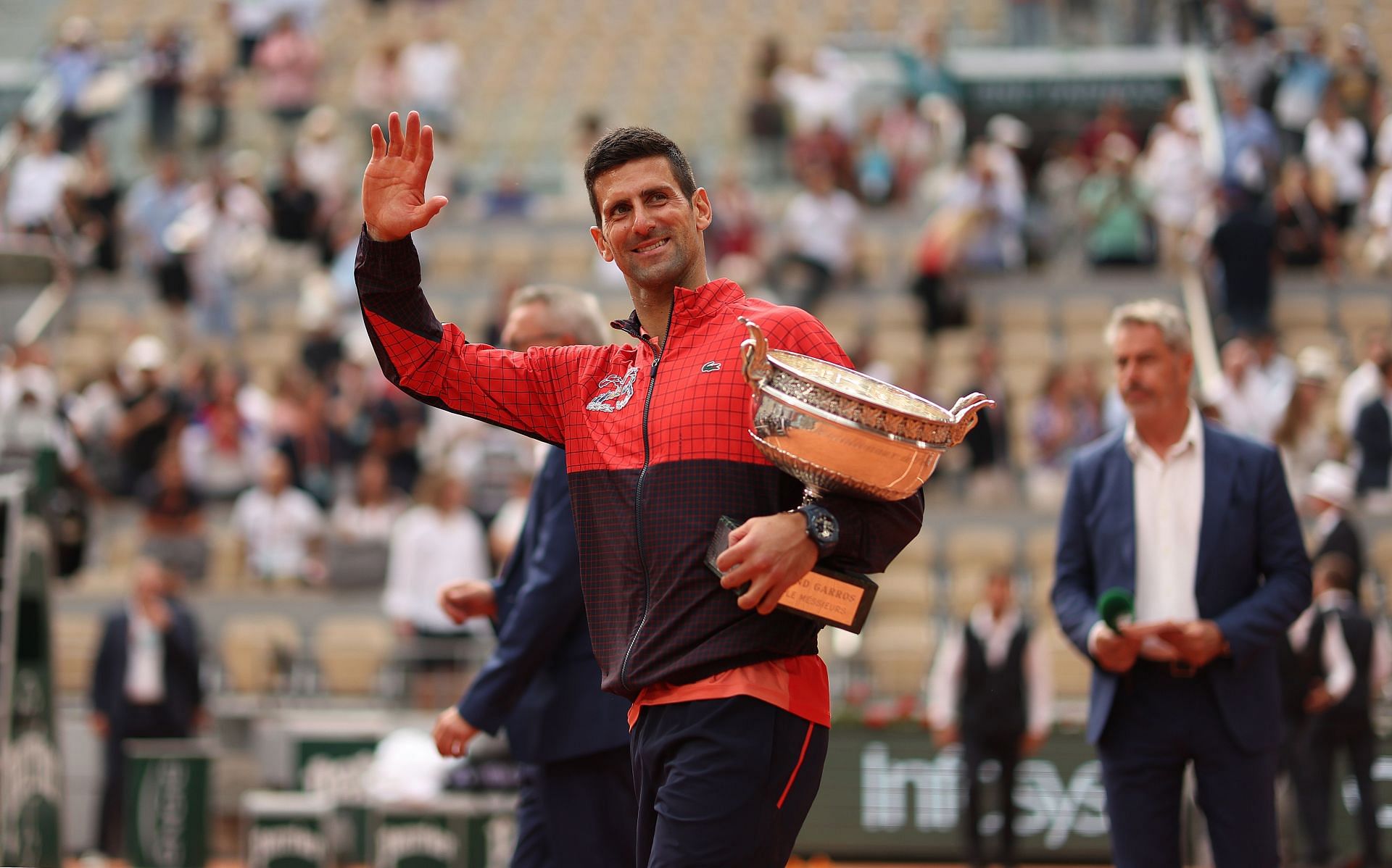 Djokovic after winning the French Open title on Sunday