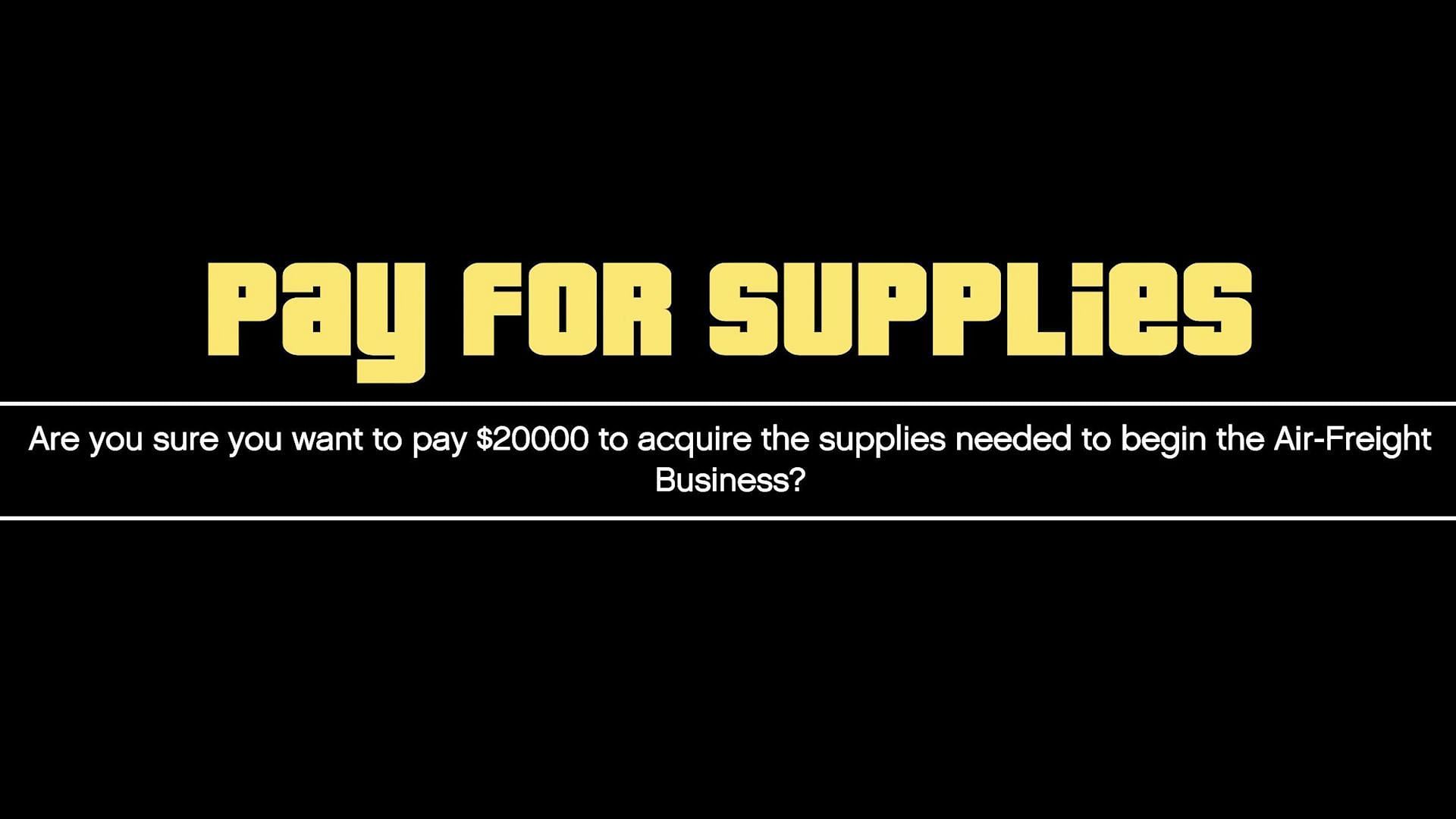 The confirmation message for paying Ron to do the setup mission (Image via Rockstar Games)