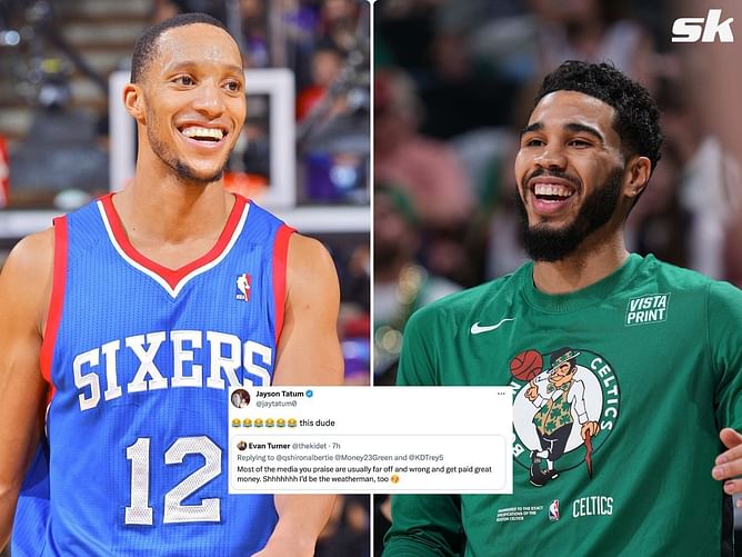 "Shhhhhhh I’d be the weatherman"- Evan Turner's hilarious take on NBA media has Jayson Tatum in splits