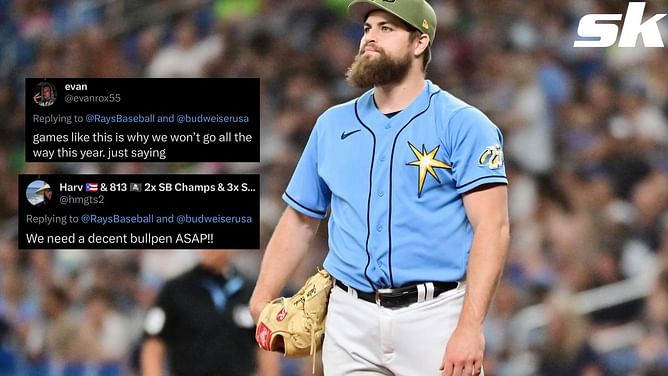 Tampa Bay Rays fans furious as bullpen blows game against Boston Red Sox: "Need a decent bullpen" "This is why we won't go all the way"