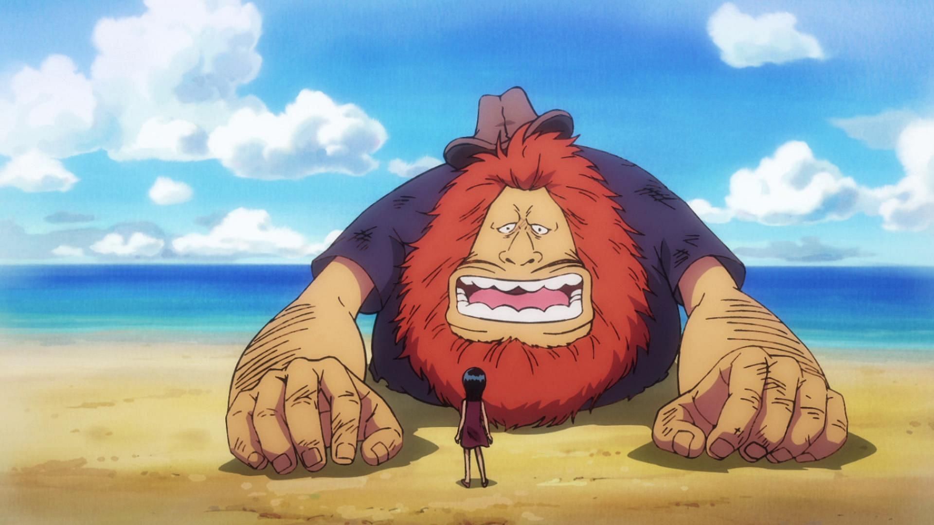 Saul as seen in Nico Robin&#039;s flashback (Image via Toei Animation, One Piece)