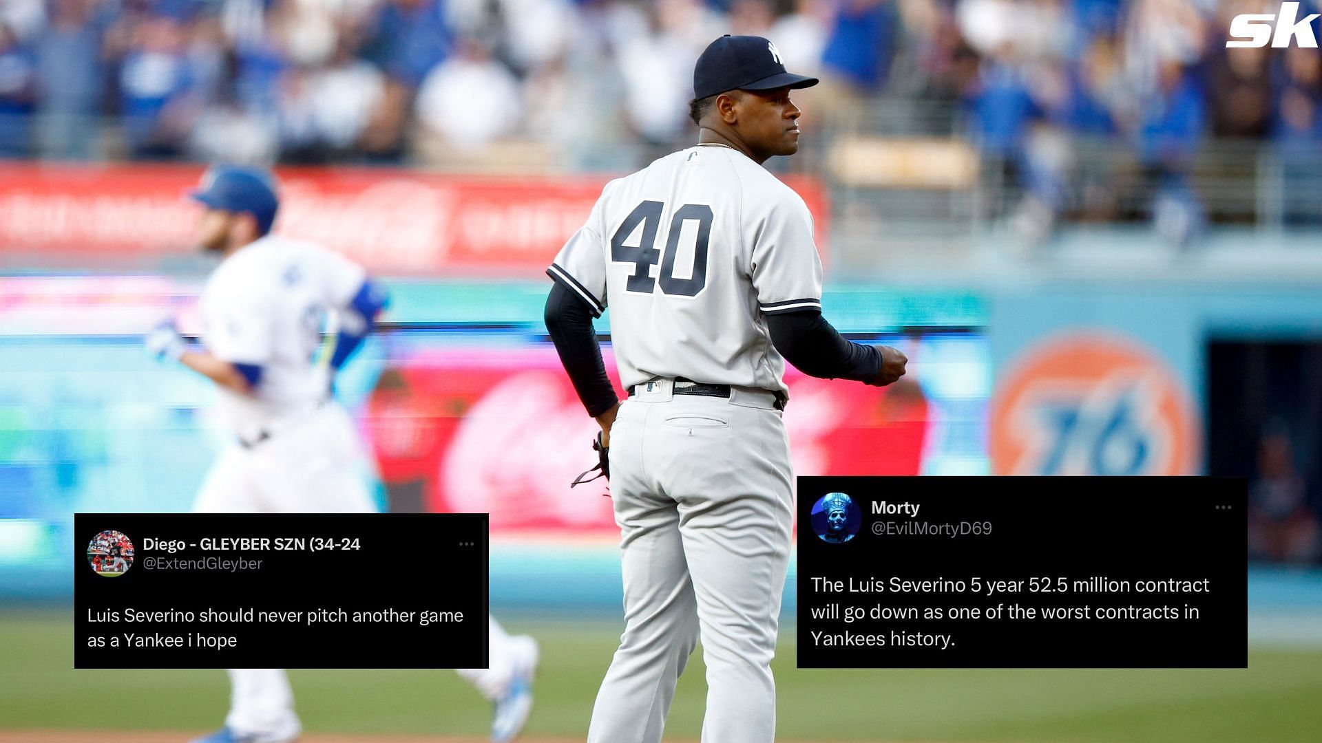 Yankees fans slam Luis Severino after pitcher's horrific performance vs  Dodgers