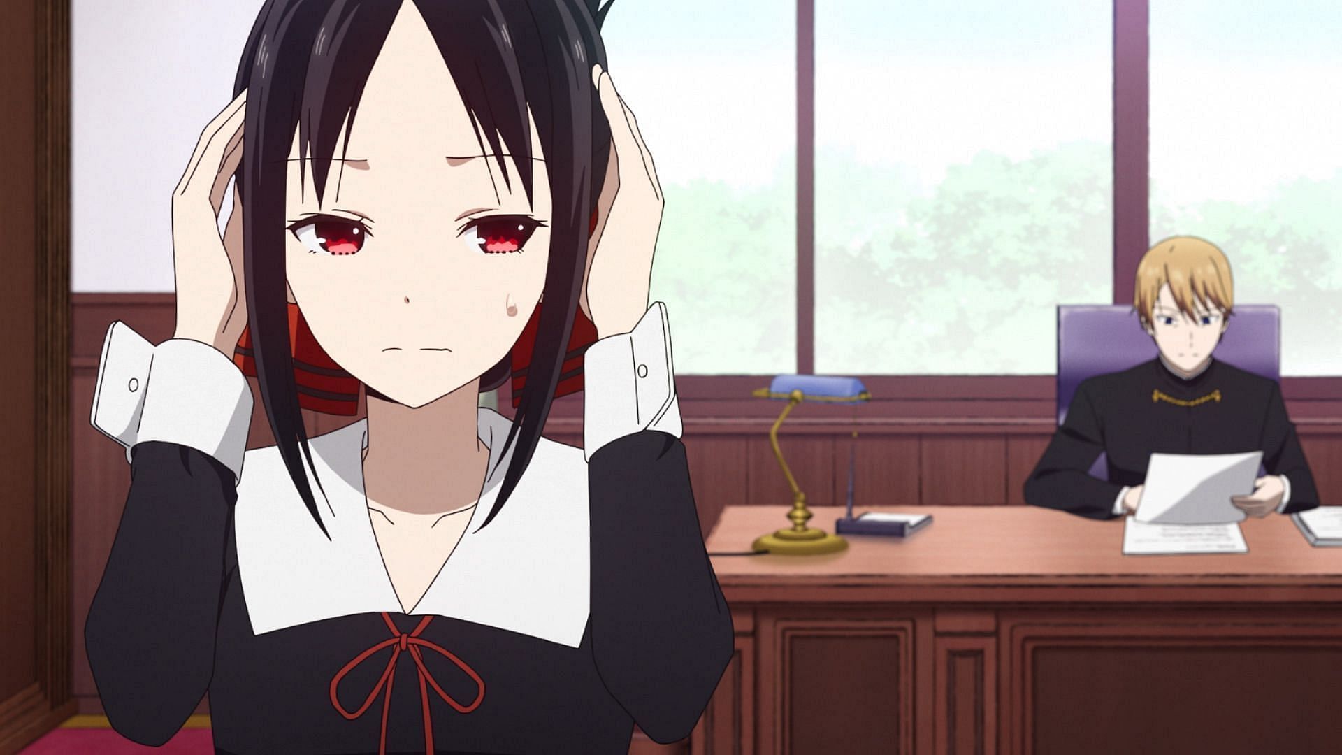 A still from the anime series featuring Kaguya and Shirogane (Image via A-1 Pictures)