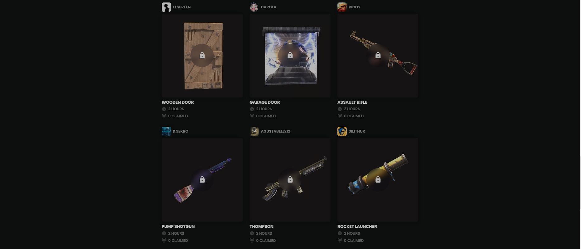 Streamer-specific drops (image via Facepunch Studios)