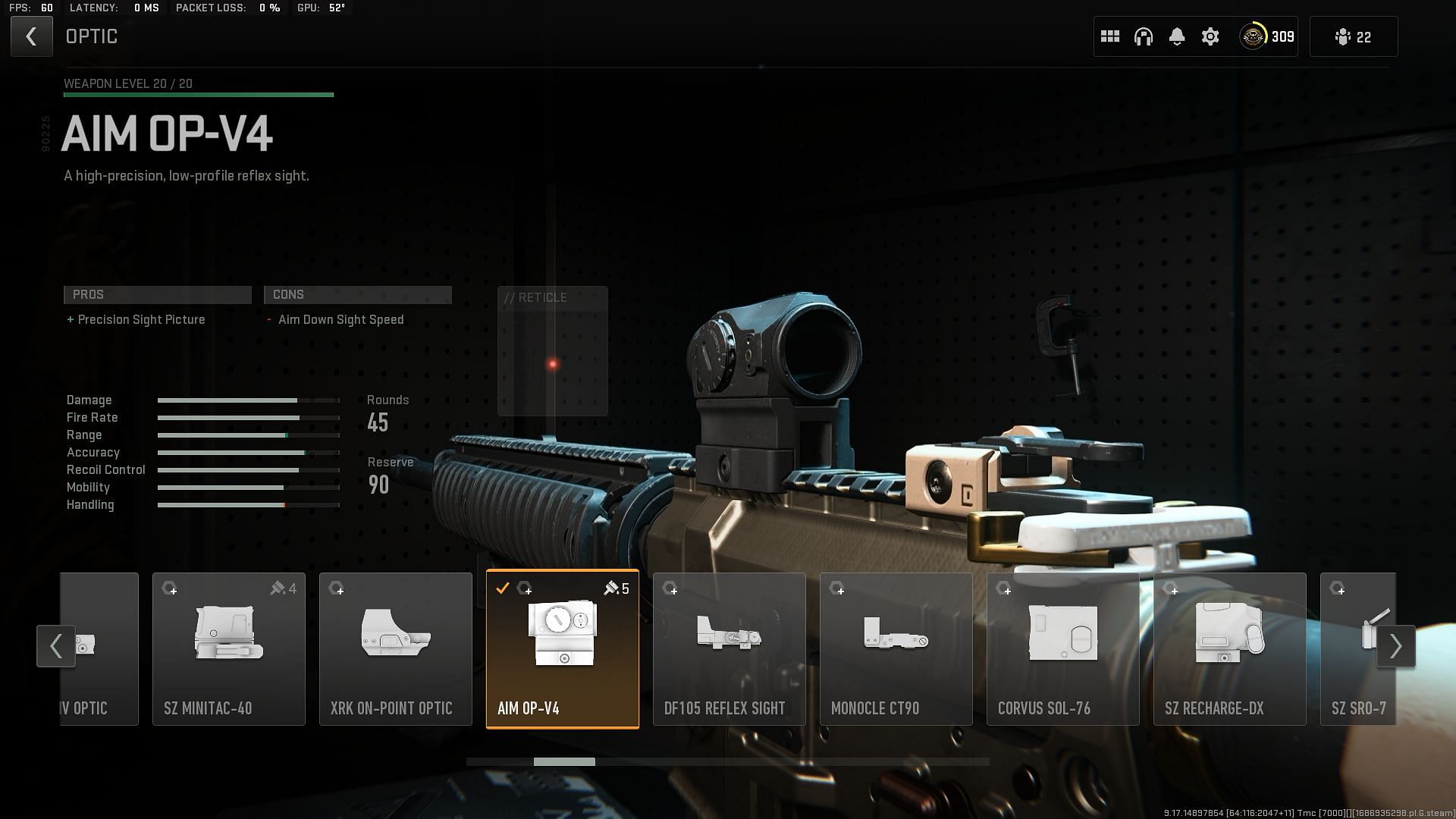 Aim OP-V4 (Image via Activision)